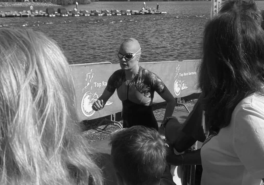 Triathletin Lisa Diemer der TSG 1861 Kaiserslautern beim Wettkampf